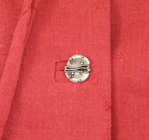 I love these buttons!  You can see my bound buttonholes, as well.